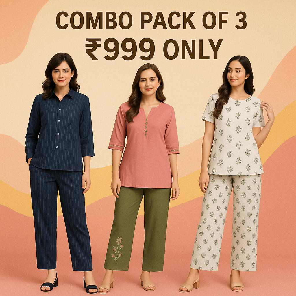 Comfort Bloom - Co-ord Combo (Set of 3)