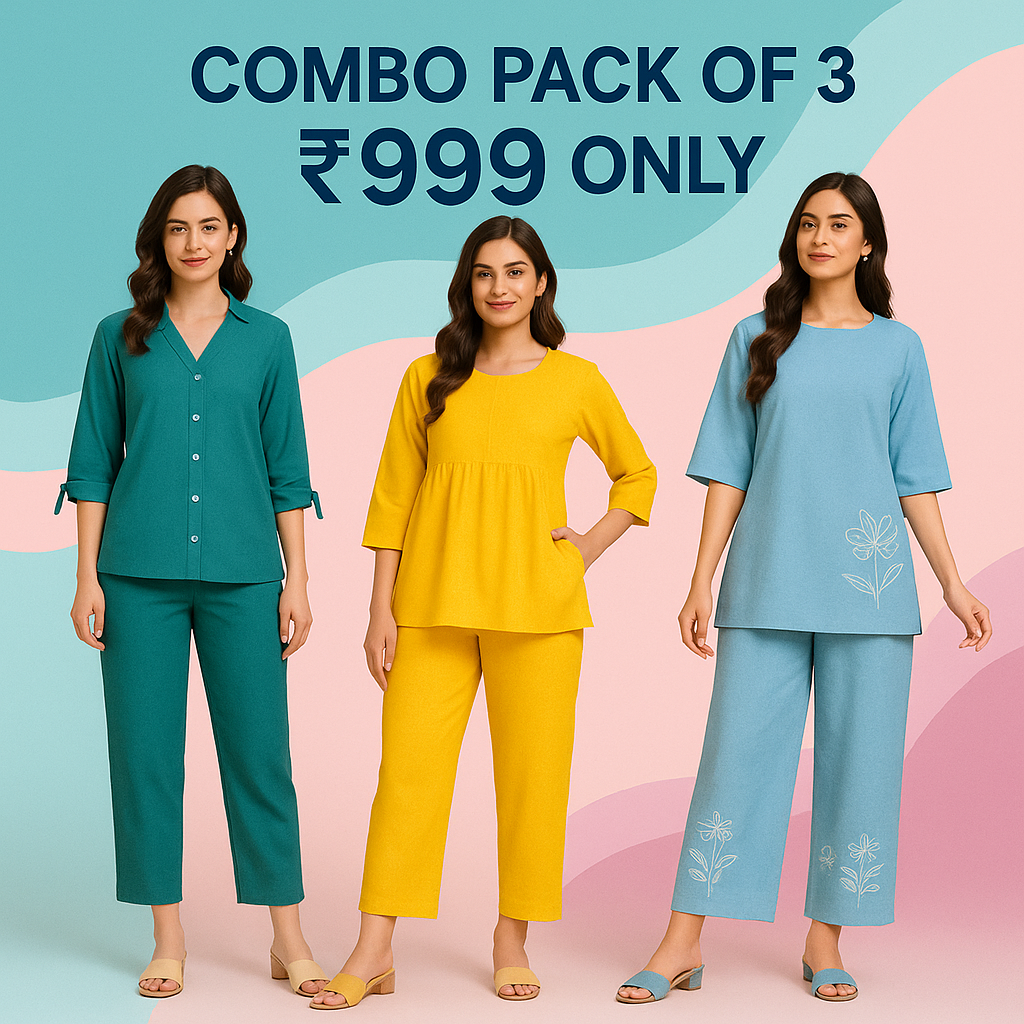 Vibrant Vibes - Co-ord Combo (Set of 3)